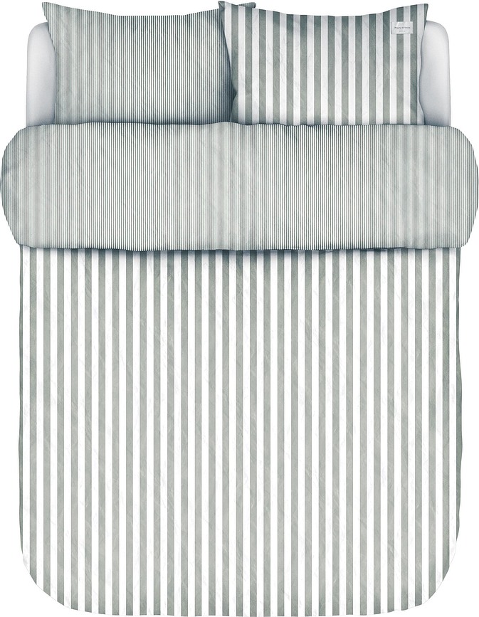 Mikkeli Posteljnina, 200 x 220 cm, siva, z 2 prevlekama za vzglavnik 80 x 80 cm