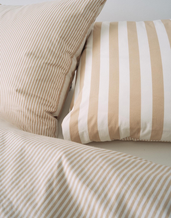 Mikkeli ΣΕΤ ΠΑΠΛΩΜΑΤΟΘΗΚΗΣ, 240 x 220 cm, ανοιχτό μπεζ, με 2 μαξιλαροθήκες 60 x 70 cm