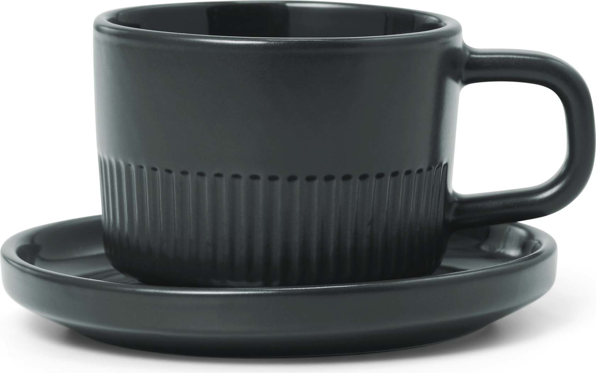 Moments Espressotasse 100 ml anthrazitfarbig mit Untertasse