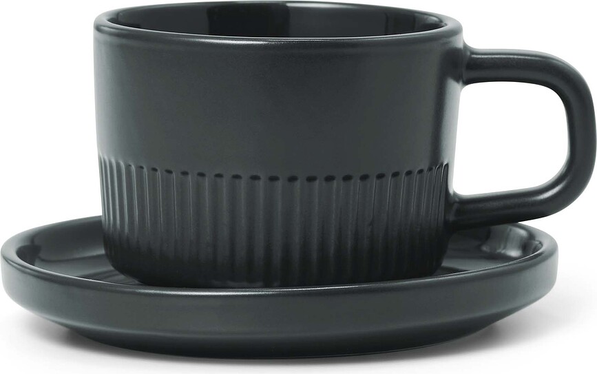 Moments Espressotasse 100 ml anthrazitfarbig mit Untertasse