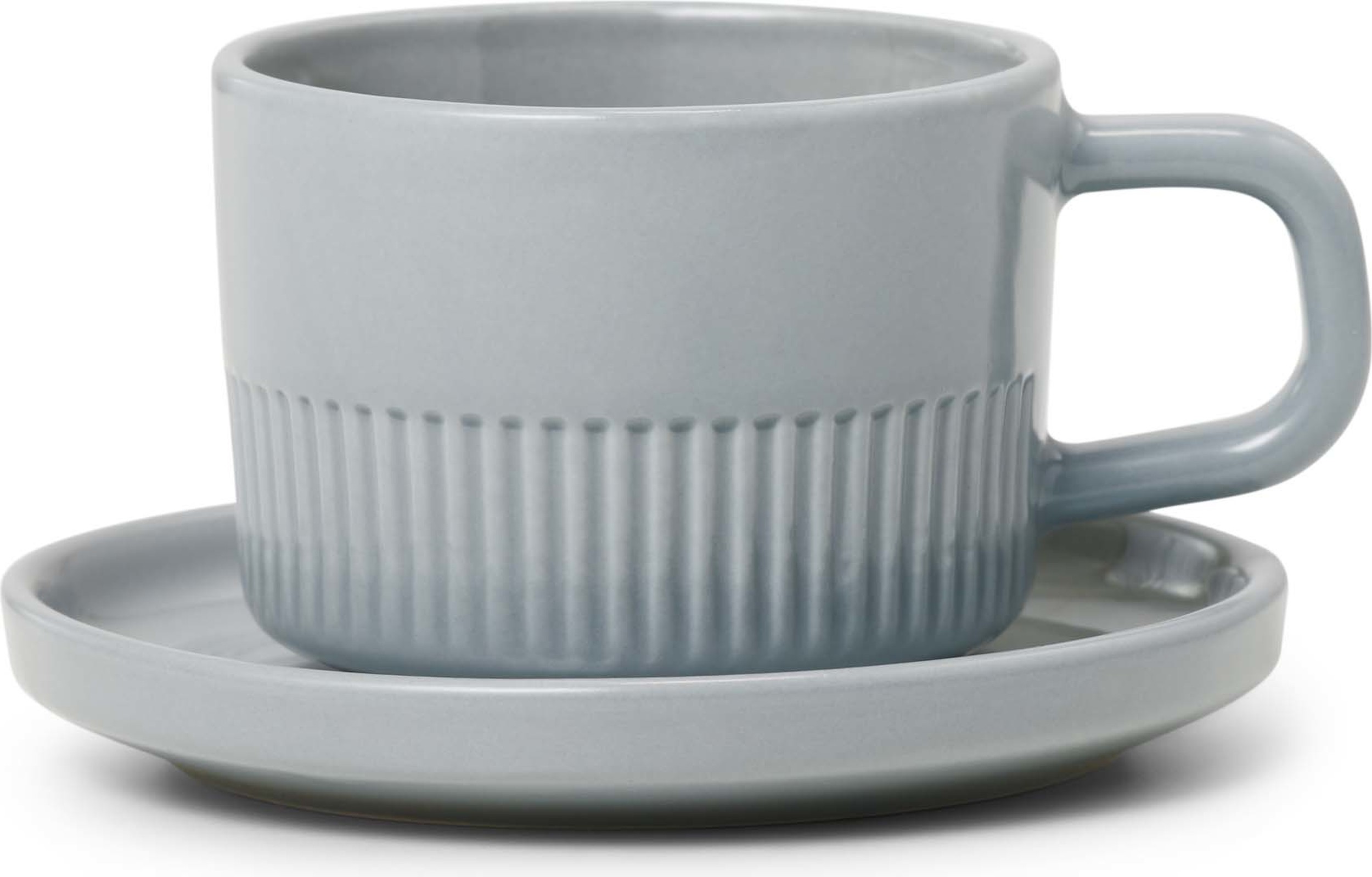 Moments Espressotasse 100 ml hellgrau mit Untertasse