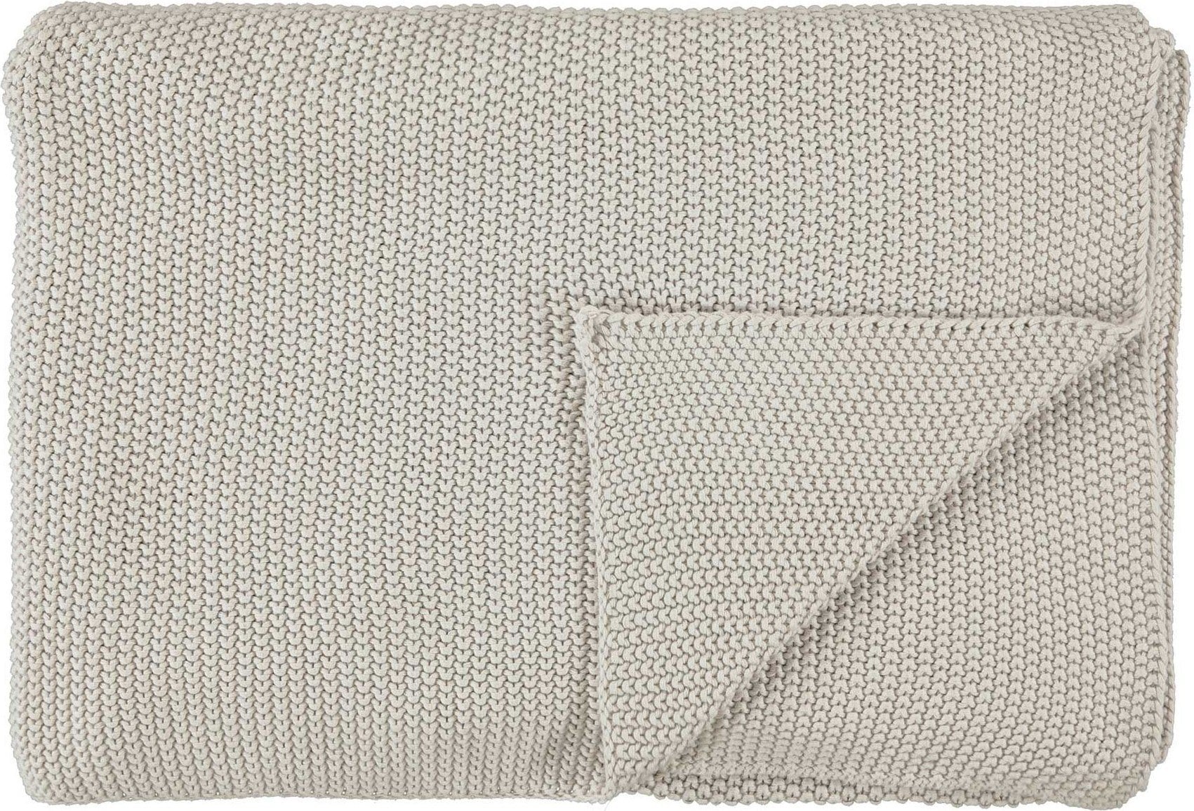 Nordic Knit Decke 130 x 170 cm beige aus Bio-Baumwolle