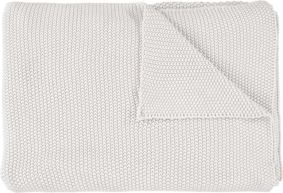 Nordic Knit Decke 130 x 170 cm weiß aus Bio-Baumwolle