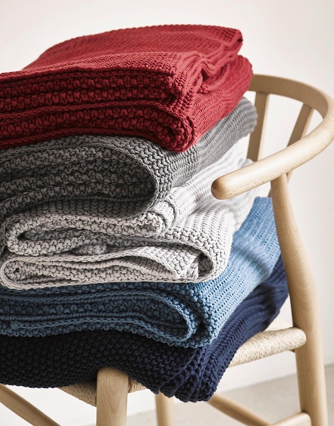 Nordic Knit Deka 130 x 170 cm plava