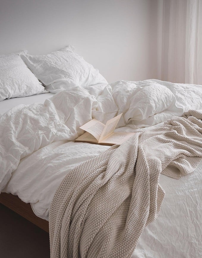 Nordic Knit Deka 130 x 170 cm plava