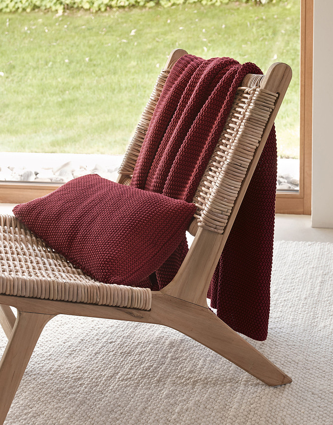 Nordic Knit Deka 130 x 170 cm plava