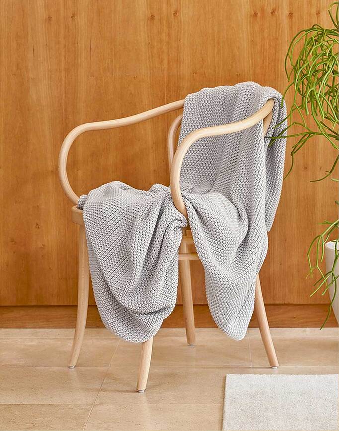 Nordic Knit Deka 130 x 170 cm plava