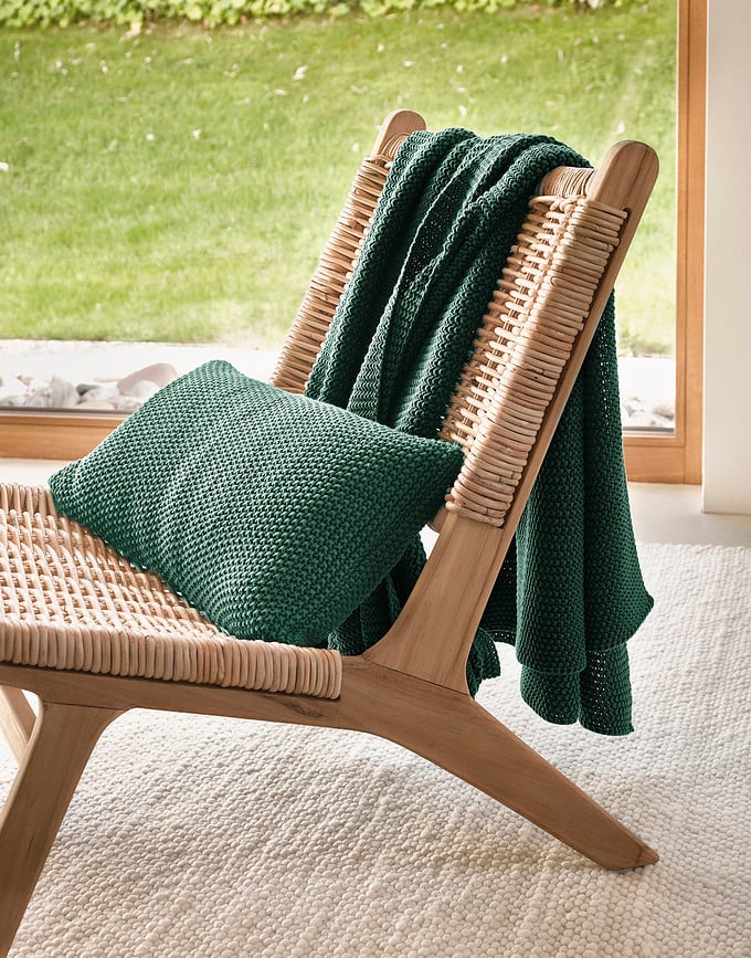 Nordic Knit Deka 130 x 170 cm plava