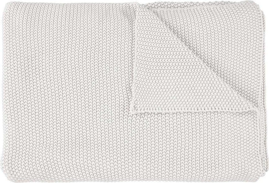 Nordic Knit Deka organski pamuk bijela 130 x 170 cm