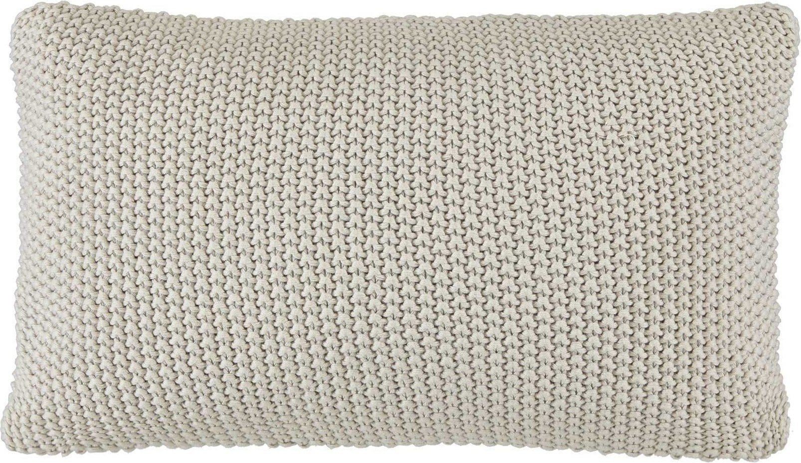 Nordic Knit Kissen 30 x 60 cm beige aus Bio-Baumwolle