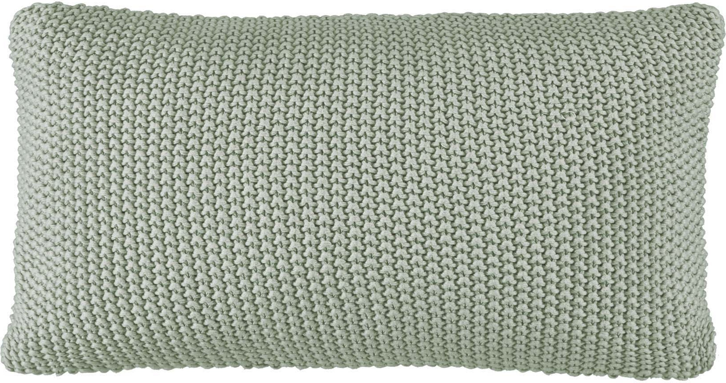 Nordic Knit Kissen 30 x 60 cm Pastellgrün aus Bio-Baumwolle