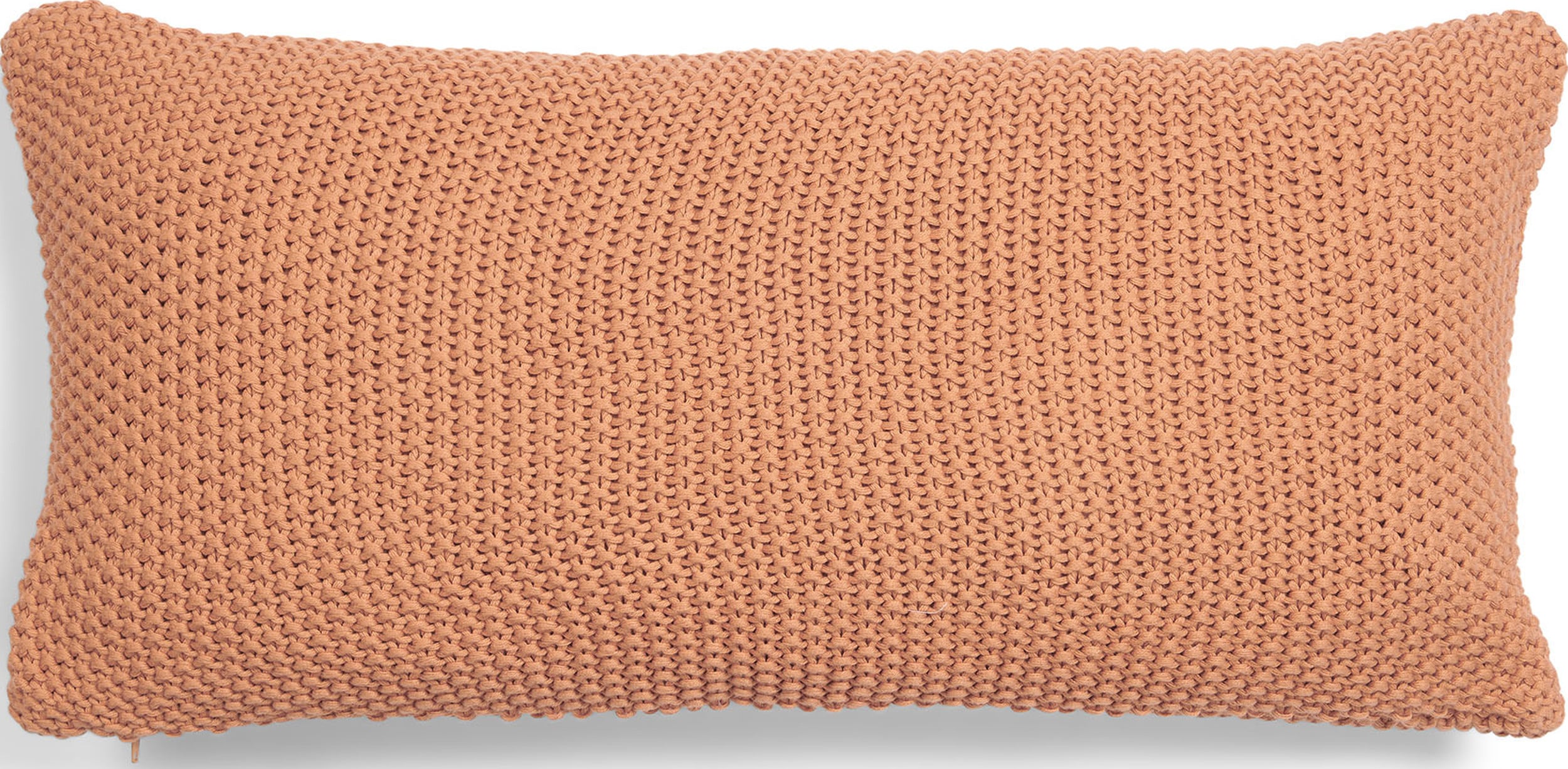 Nordic Knit Kissen 30 x 60 cm sandfarbig aus Bio-Baumwolle