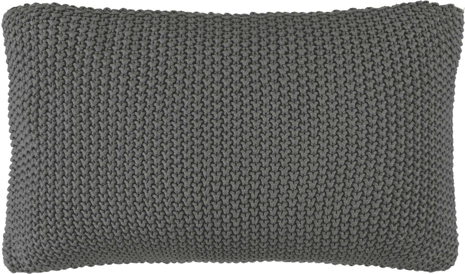 Nordic Knit Kissen 30 x 60 cm steinern aus Bio-Baumwolle