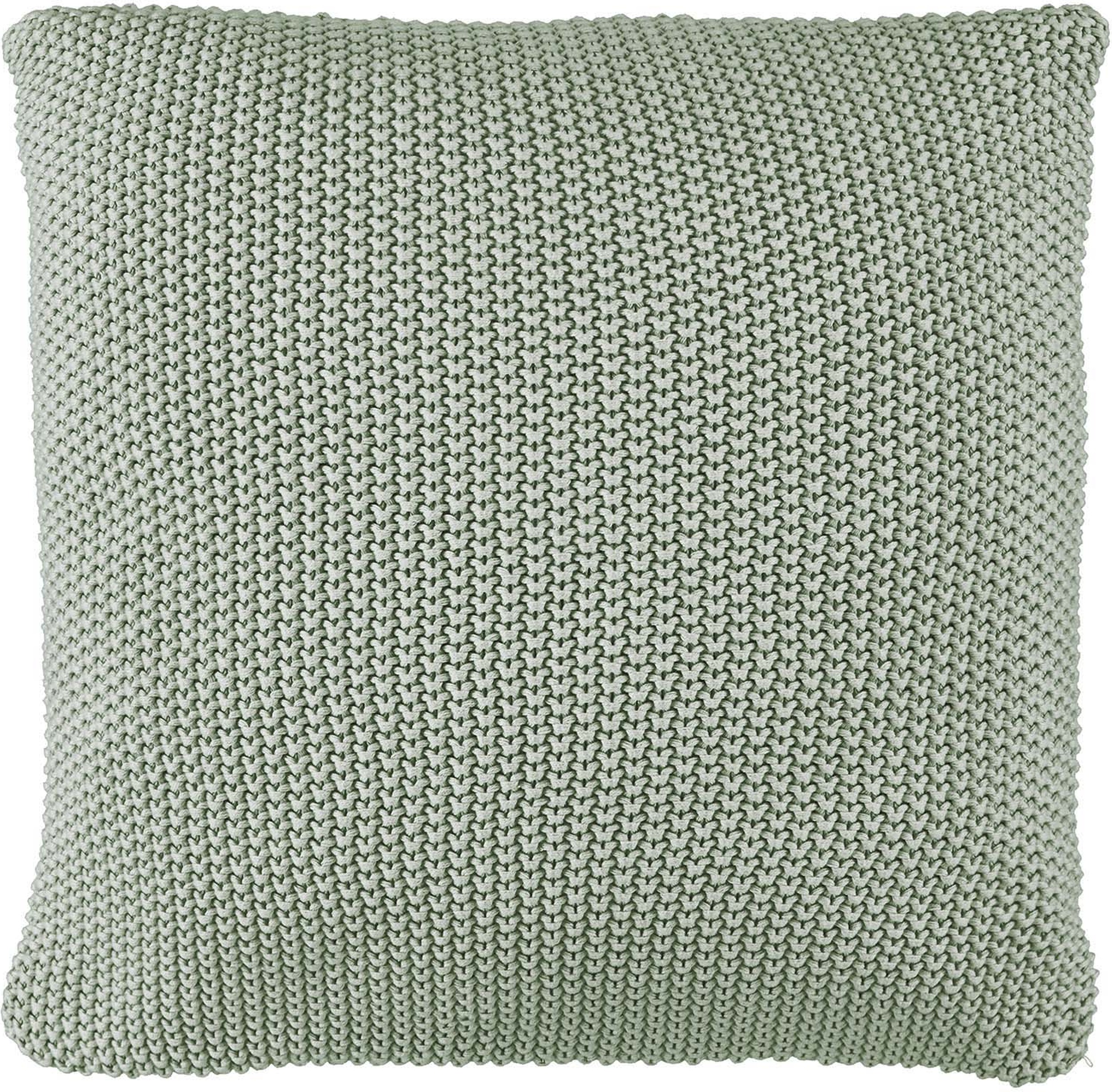 Nordic Knit Kissen 50 x 50 cm Pastellgrün aus Bio-Baumwolle