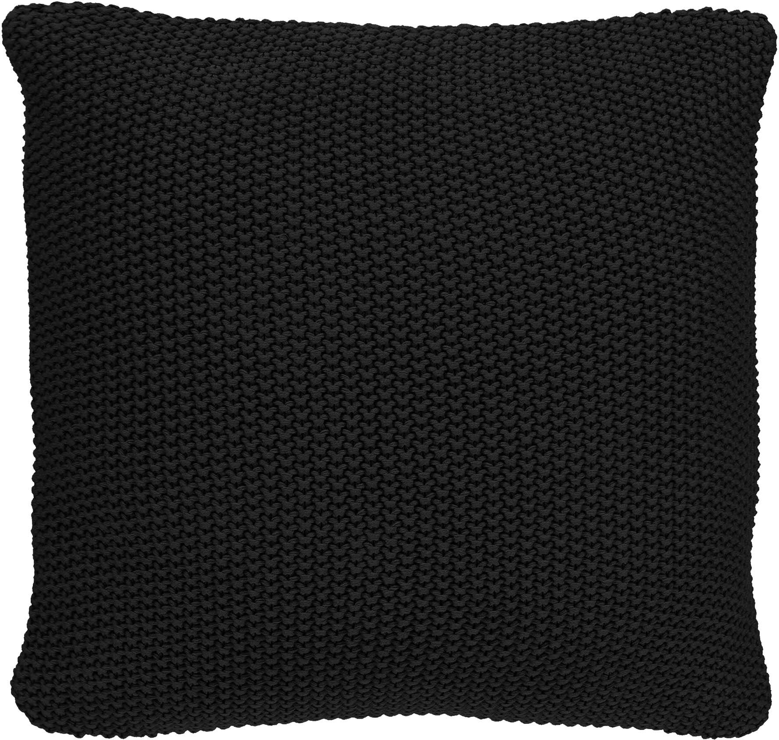 Nordic Knit Kissen 50 x 50 cm schwarz aus Bio-Baumwolle