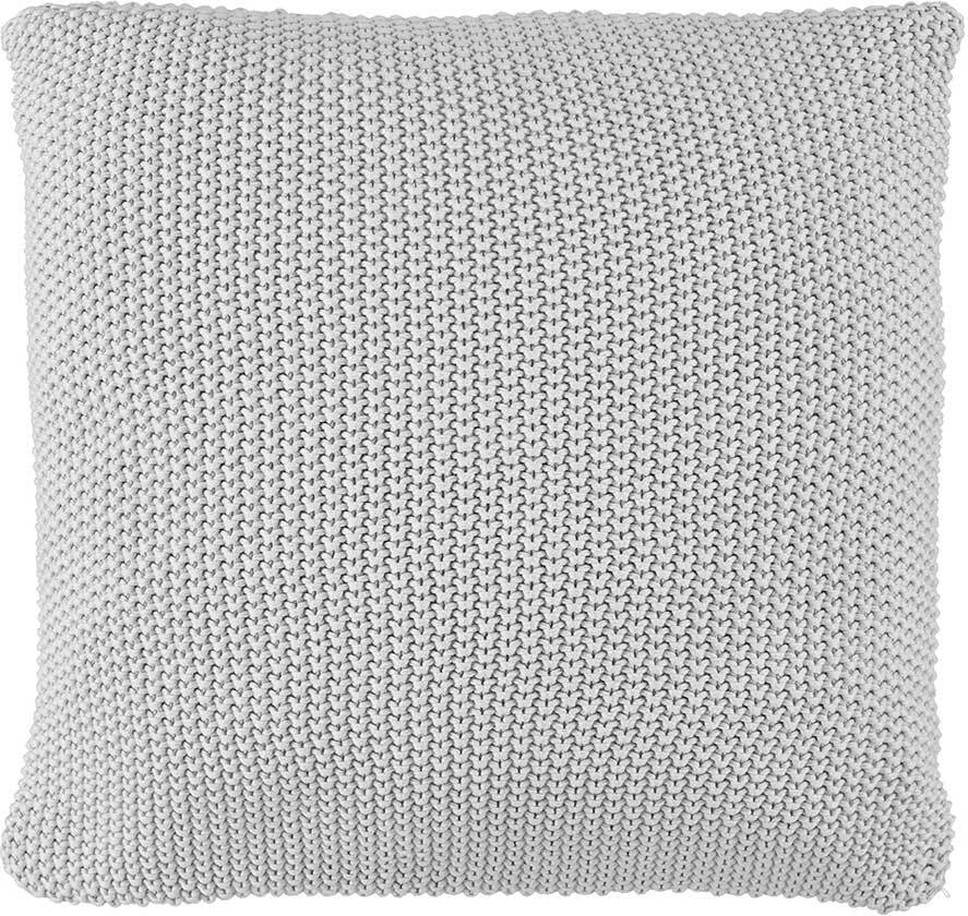 Nordic Knit Kissen 50 x 50 cm silberfarben aus Bio-Baumwolle