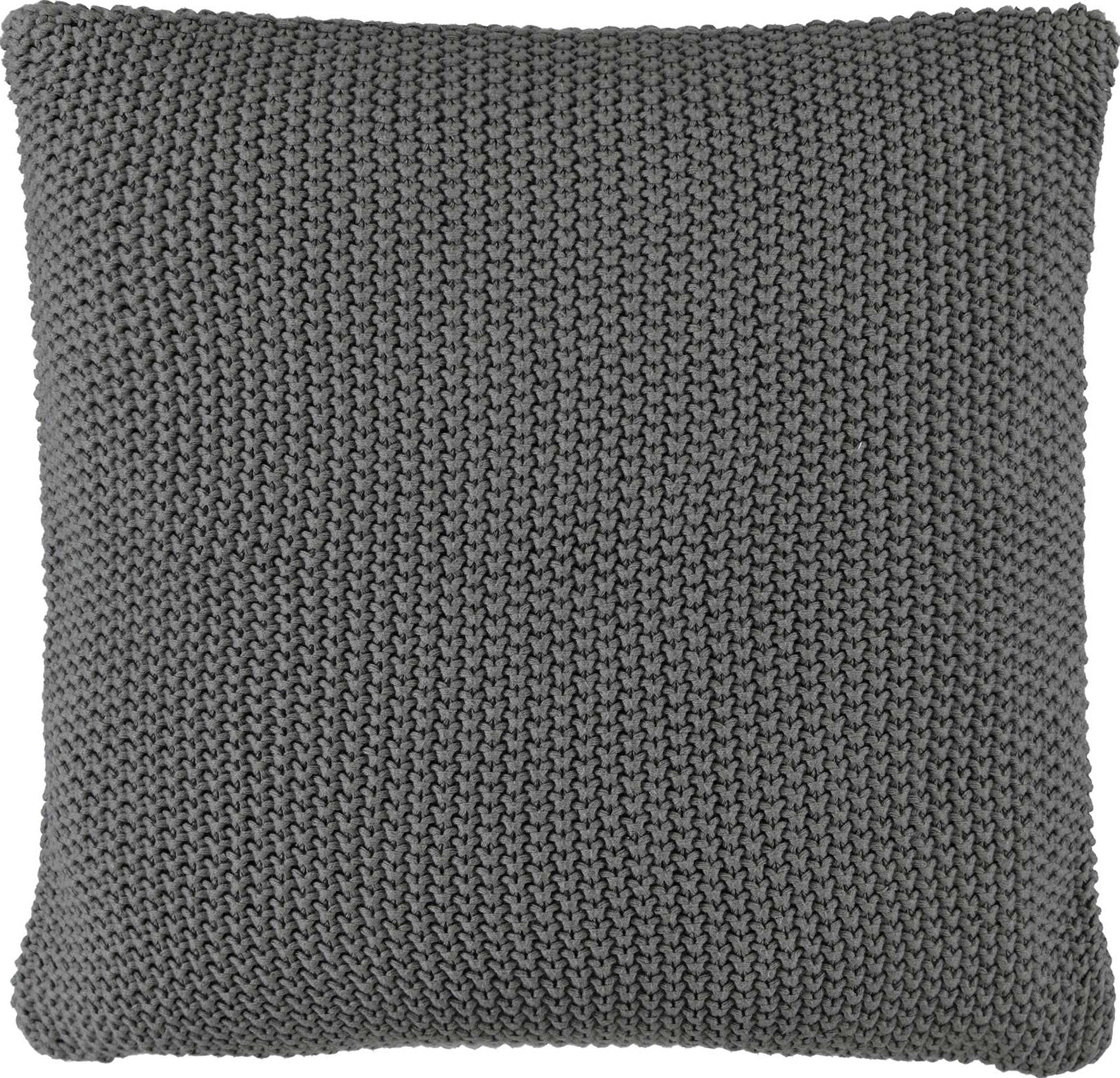 Nordic Knit Kissen 50 x 50 cm steinern aus Bio-Baumwolle