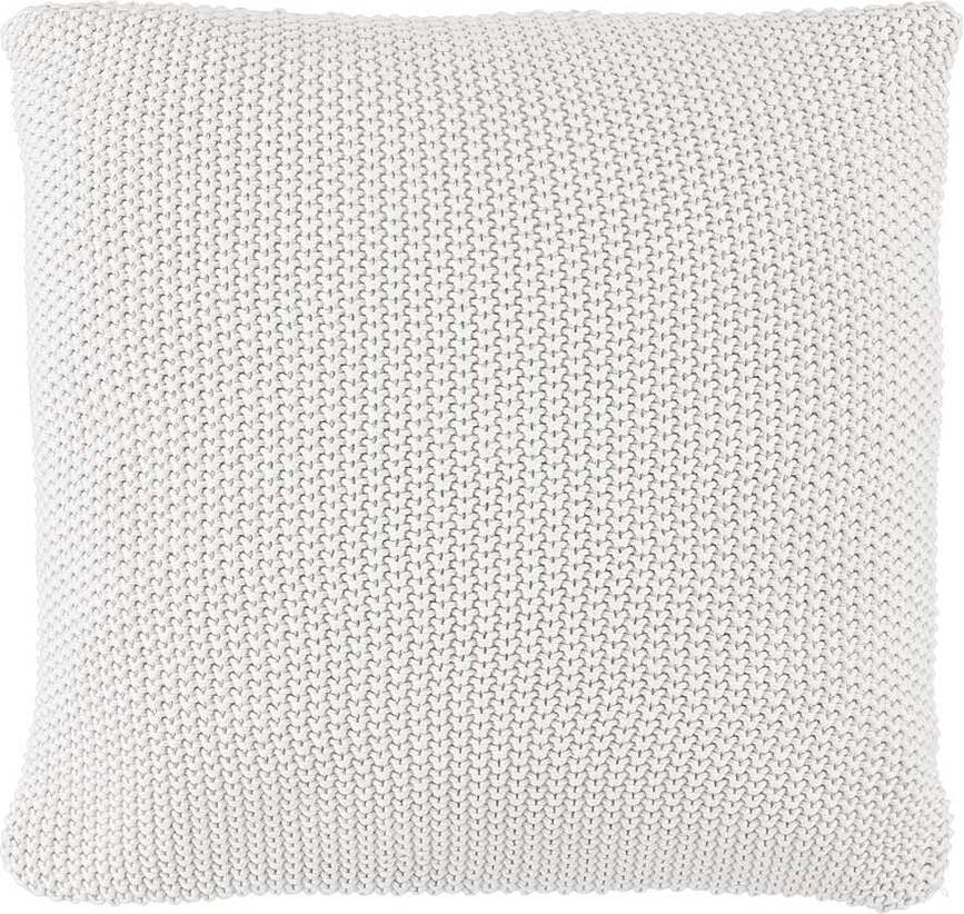 Nordic Knit Kissen 50 x 50 cm weiß aus Bio-Baumwolle