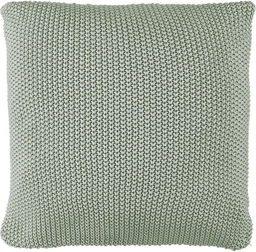 Nordic Knit Kudde 50 x 50 cm, pastellgrön, ekologisk bomull