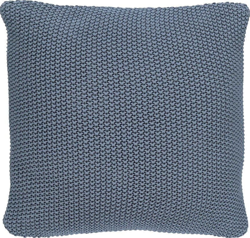 Nordic Knit Μαξιλάρι, 50 x 50 cm, γκρι-μπλε, από οργανικό βαμβάκι