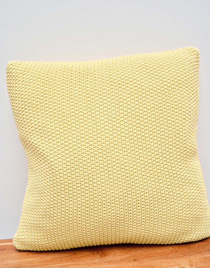 Nordic Knit Μαξιλάρι πλεκτό, 50 x 50 εκ., μπεζ, από οργανικό βαμβάκι