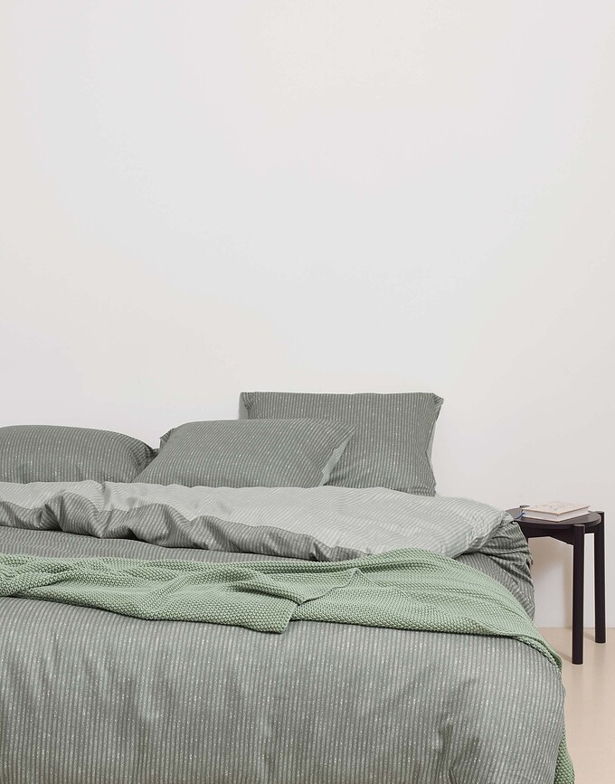 Nordic Knit Odeja pletena, 130 x 170 cm, bež, iz organskega bombaža