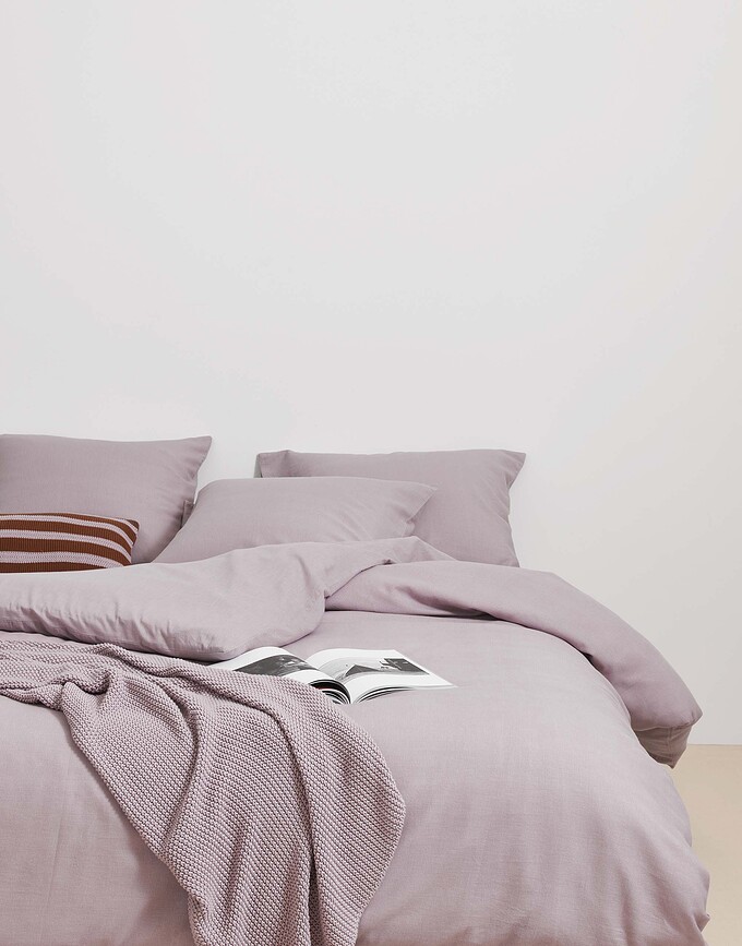 Nordic Knit Plaid 130 x 170 cm, beige, en coton biologique