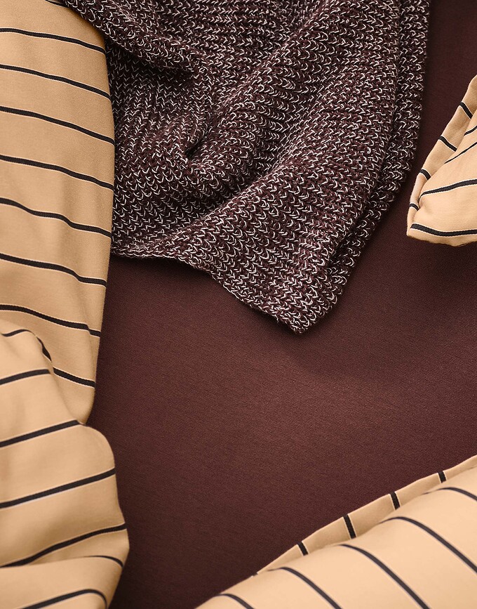 Premium Organic Plahta s gumicom 160 x 200 cm svijetlo bež