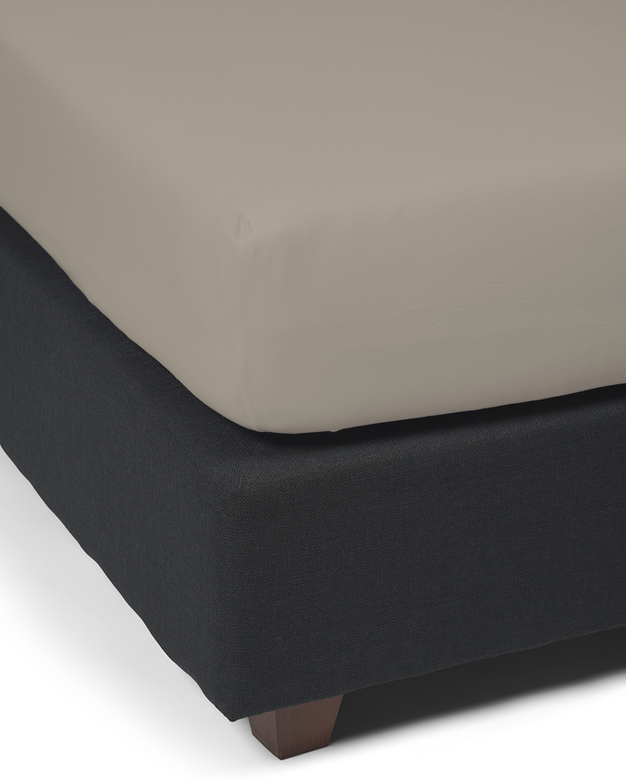 Premium Organic Plahta s gumicom 160 x 200 cm svijetlo bež