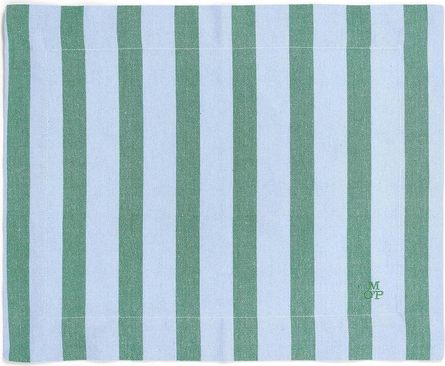Podtácky pod talíře Haley s pruhy 33 x 45 cm zeleno-modré 2 ks