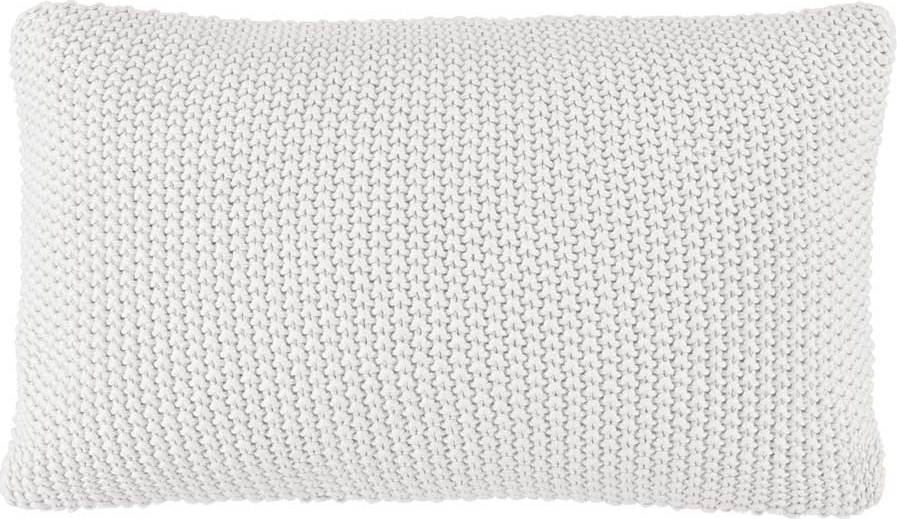 Poduszka Nordic Knit 30 x 60 cm biała z bawełny organicznej