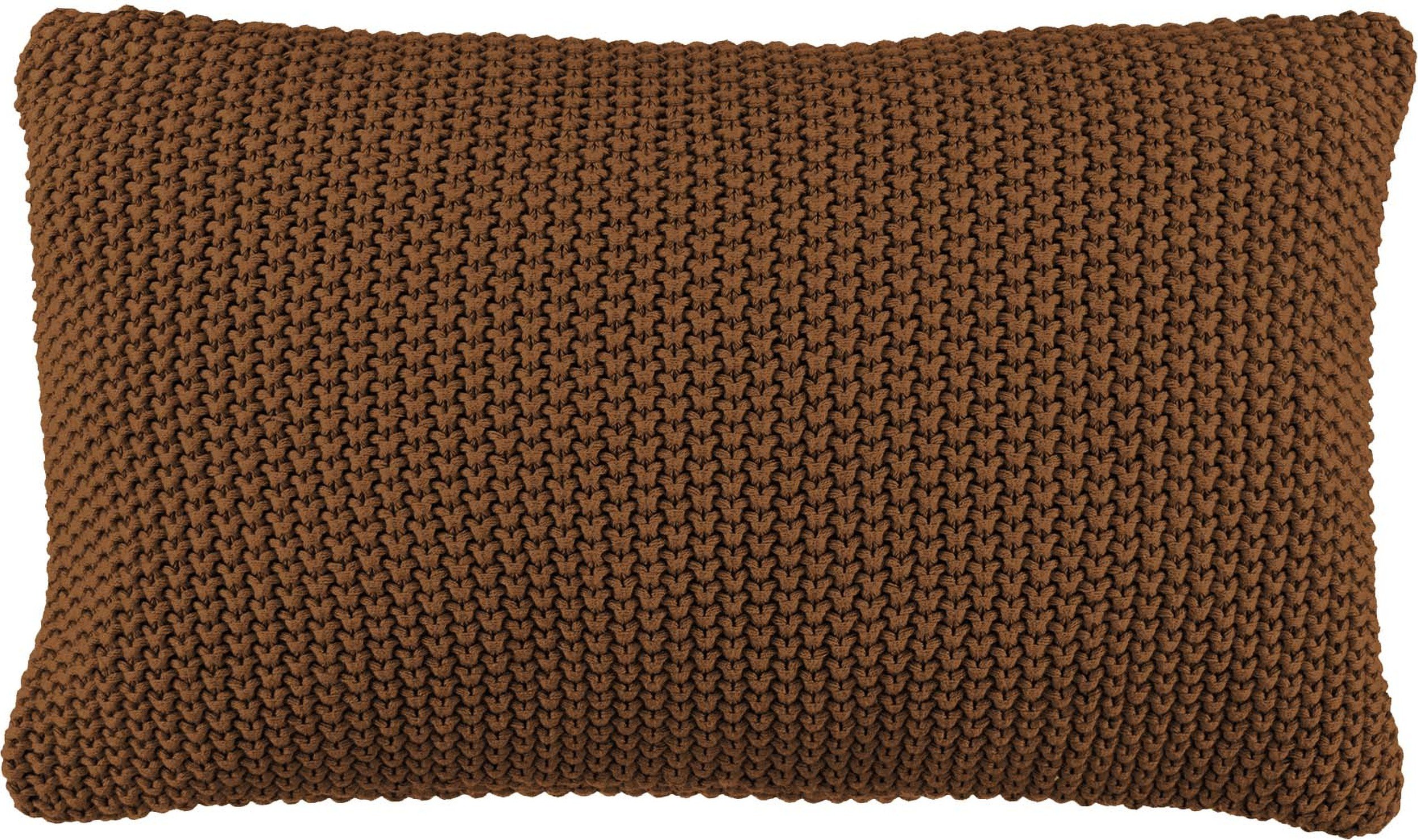 Poduszka Nordic Knit 30 x 60 cm brąz toffi z bawełny organicznej