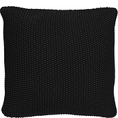 Poduszka Nordic Knit 50 x 50 cm czarna z bawełny organicznej
