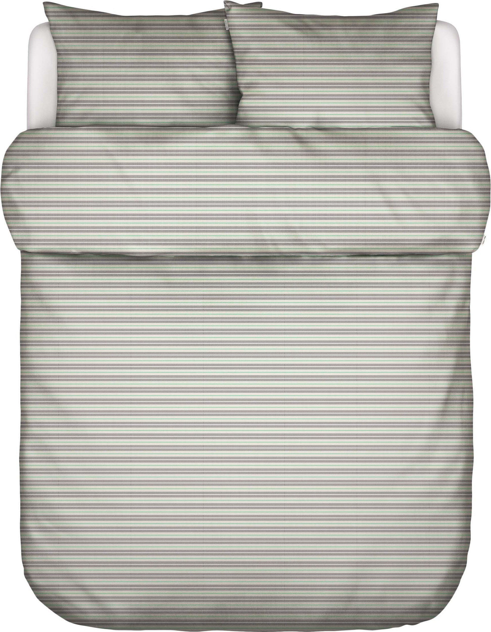 Pościel Faas 260 x 220 cm zielona z 2 poszewkami na poduszki 60 x 70 cm