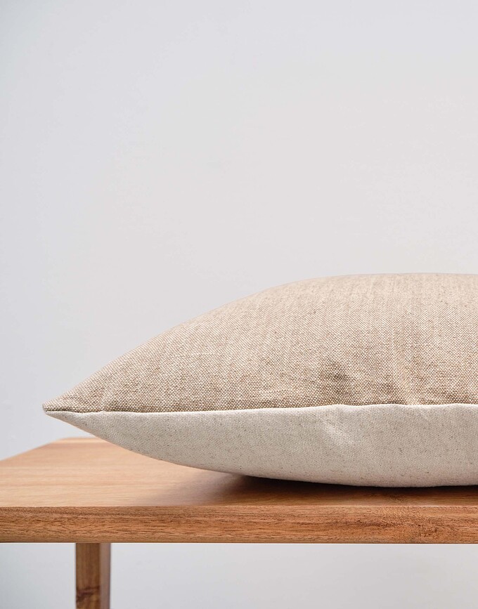Ribban Coussin réversible, 50 x 50 cm, marron-beige