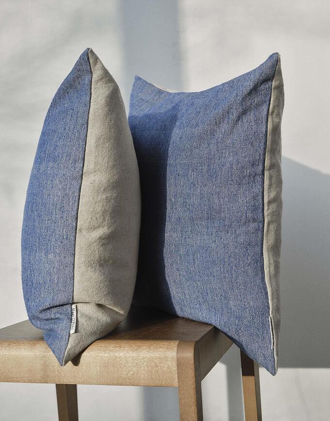 Ribban Coussin réversible, 50 x 50 cm, marron-beige