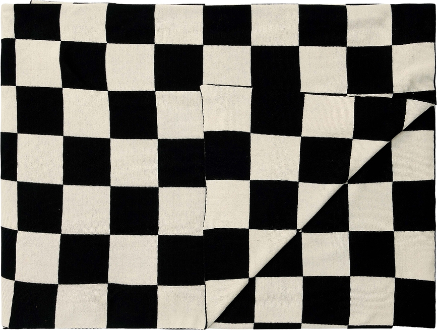 Rykki Decke 150 x 200 cm schwarz-weiß