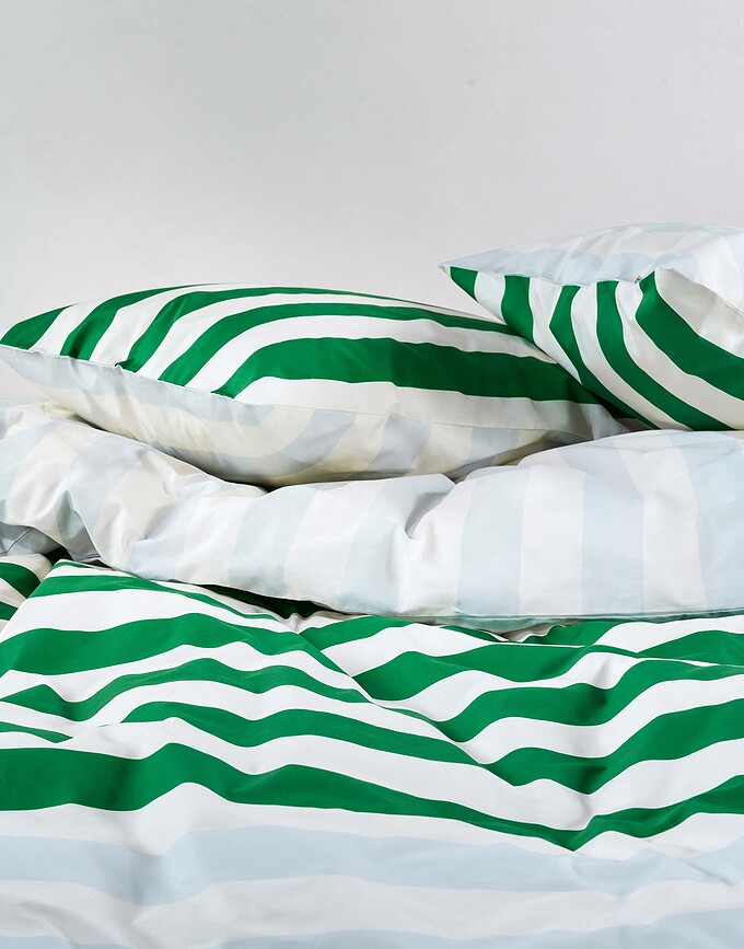 Sanna Housse de Coussin, 40 x 40 cm, verte