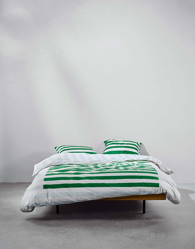 Sanna Housse de Coussin, 40 x 40 cm, verte