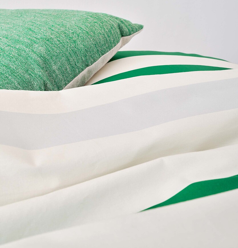 Sanna Posteljnina, 200 x 220 cm, zelena, z 2 prevlekama za vzglavnik 80 x 80 cm