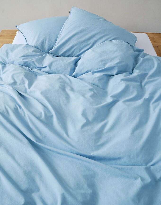 Senja Taies d'Oreiller 50 x 70 cm, bleu clair, Lot de 2