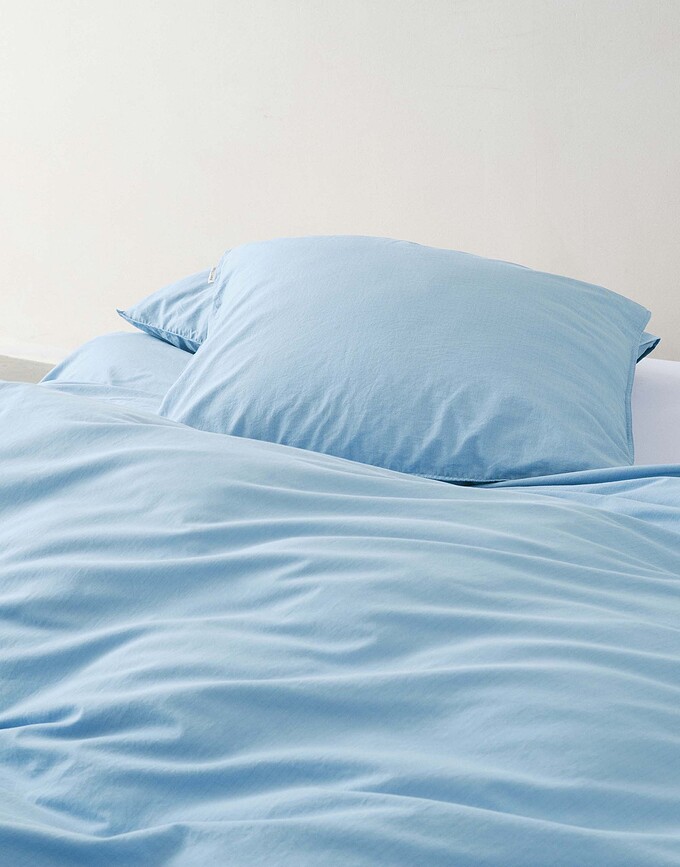 Senja Taies d'Oreiller 50 x 70 cm, bleu clair, Lot de 2