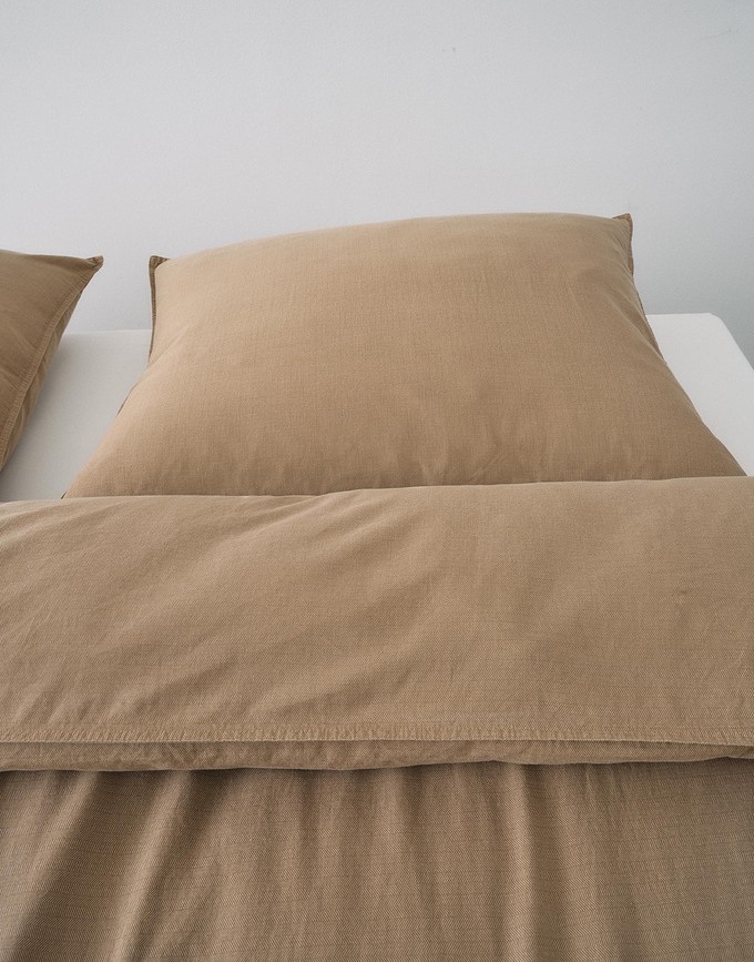 Senja Taie d'Oreiller 60 x 70 cm, marron clair