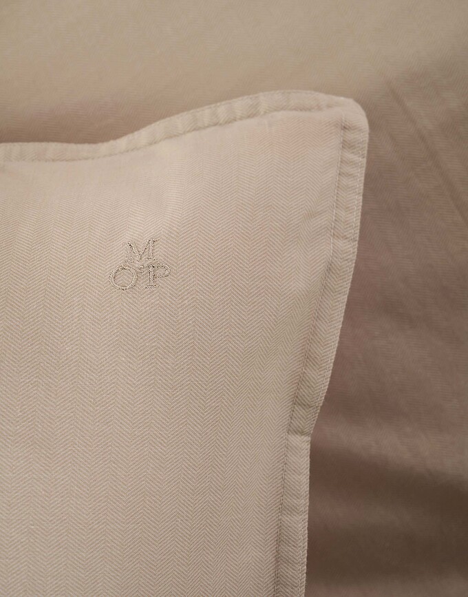 Senja Parure de Lit 200 x 220 cm, sable, avec 2 taies d'oreiller 80 x 80 cm