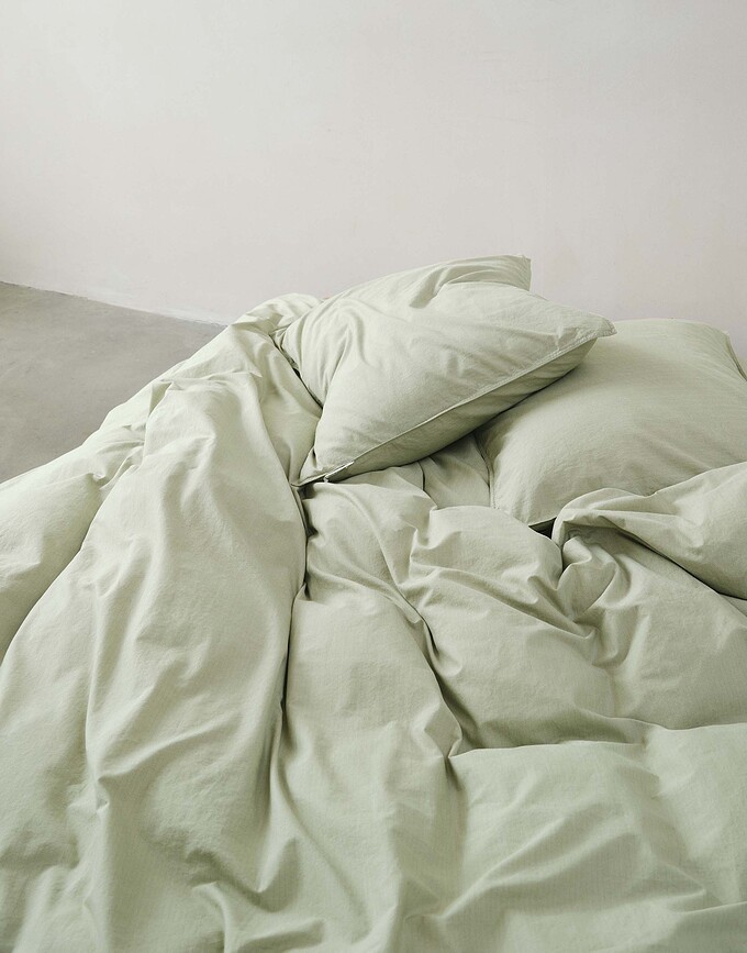 Senja Housse de couette 160 x 200 cm, vert clair