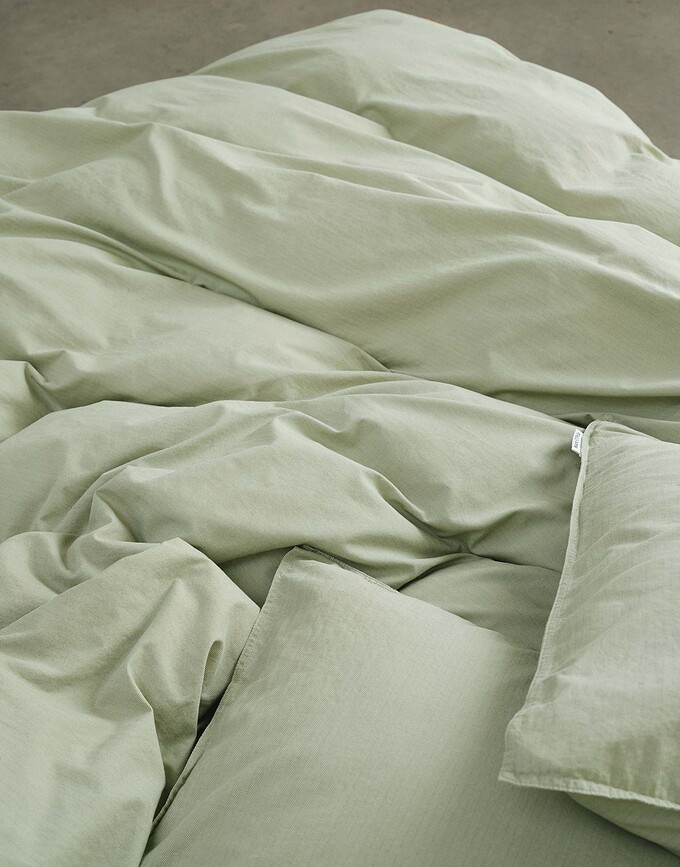 Senja Housse de couette 160 x 200 cm, vert clair