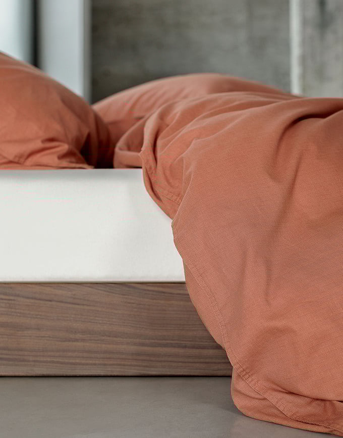 Senja Posteljina 200 x 220 cm smeđa 2 jastučnice 80 x 80 cm