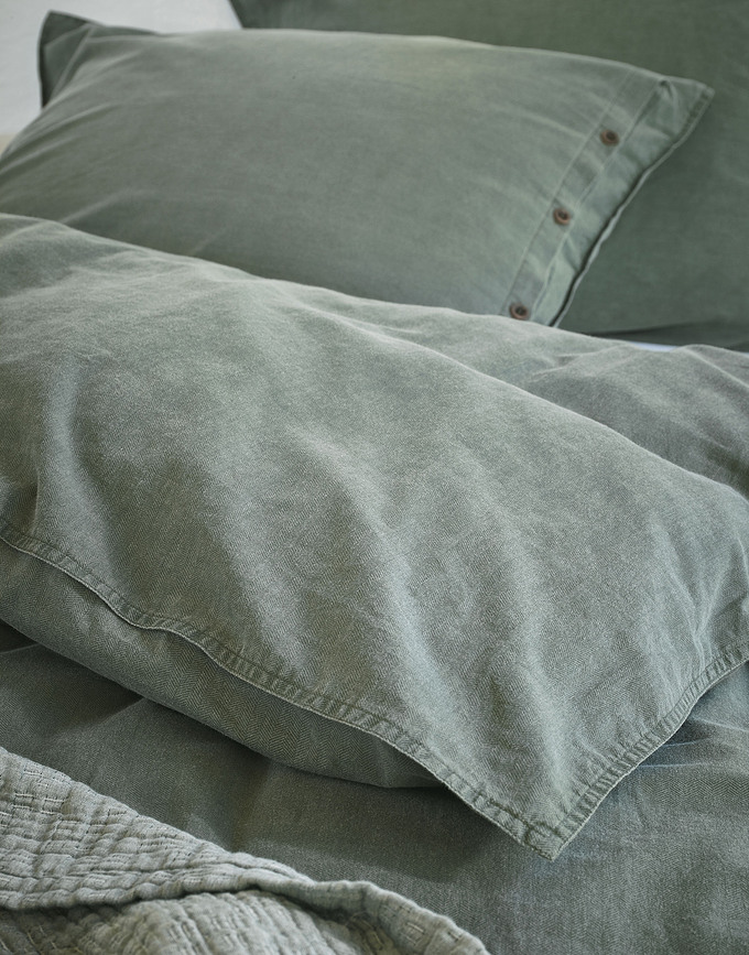 Senja Prevleka za vzglavnik, 40 x 40 cm, zelena