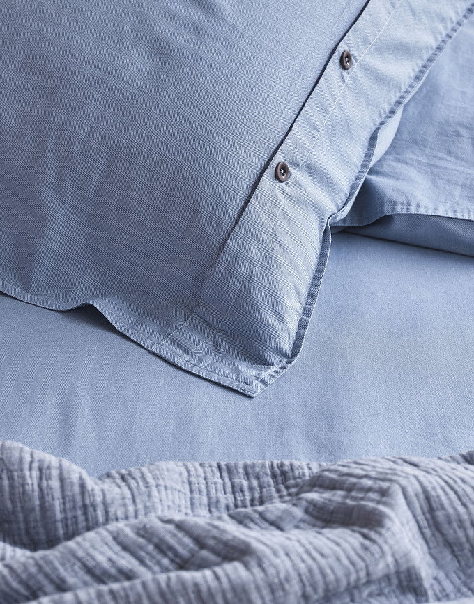 Senja Σετ Παπλωματοθήκης, μπλε, 260 x 220 cm, με 2 μαξιλαροθήκες 60 x 70 cm