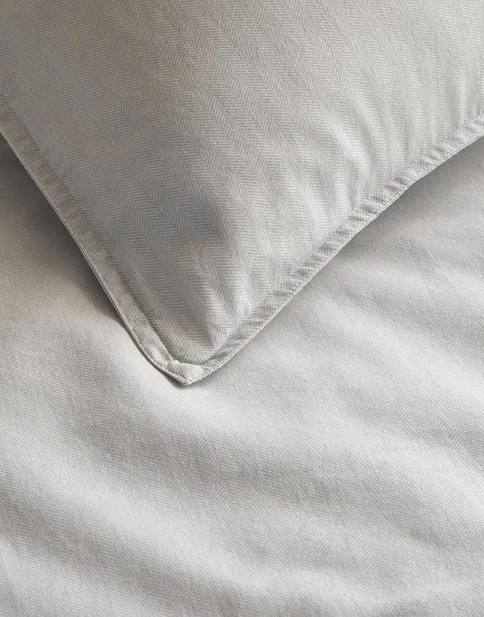 Senja Σετ Παπλωματοθήκης, 200 x 220 cm, ανοιχτό γκρι, με 2 μαξιλαροθήκες 60 x 70 cm